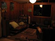 Deluxe sleeping accomodations, with cat.