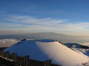 Snow filled crater