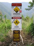 I think the top sign means no breakdancing in the ocean.  