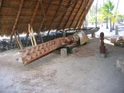 The park does demonstrations of how canoes, statues, etc were made, this is a work in progress.