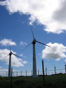 An old wind farm, that has seen better days.