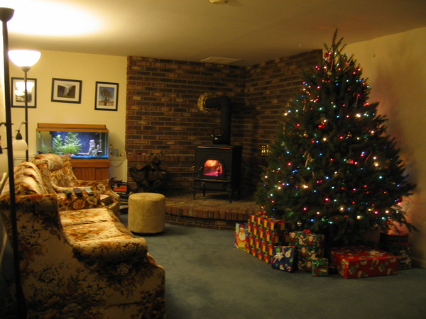 Old tank at Christmas time