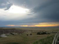 Day 2 - Sun starting to set in the Badlands