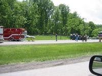 The vehicle from the accident, a minivan I think.