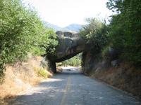 Tunnel Rock, in Sequoia National Park.  The road used to go under the rock, it is now diverted to the left.
