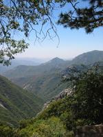 Another hazy view.  According to the text marker, it is from air pollution getting pushed up into the mountains by the winds from the ocean.