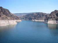 The white part of the canyon walls is where the water level should be, but the area has had a drought for 5 years.