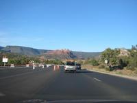 Even the views in road construction are nice in Sedona.