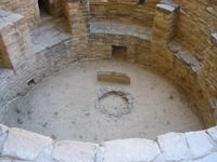 Looking down into a kiva.