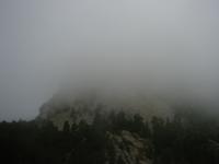 It's Mt. Rushmore!  But I CAN'T SEE ANYTHING.  I drove 1800 miles for this!?1?!?!?1