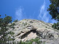 Looking up the face.  Needless to say, I wasn't going to climb it.