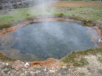 A hot spring.