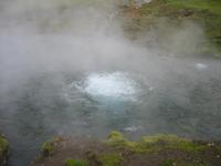 Bubbly hot spring.