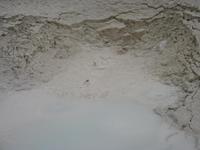 Close up of the bubbly mud.