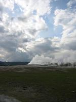 Waiting for Old Faithful.