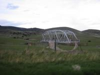 I have heard of cars on blocks on your front yard, but a whole bridge?  Montana is weird.