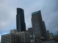 Tall buildings.