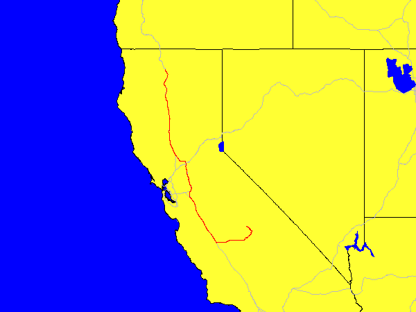Map of driving for day