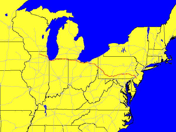Map of driving for day
