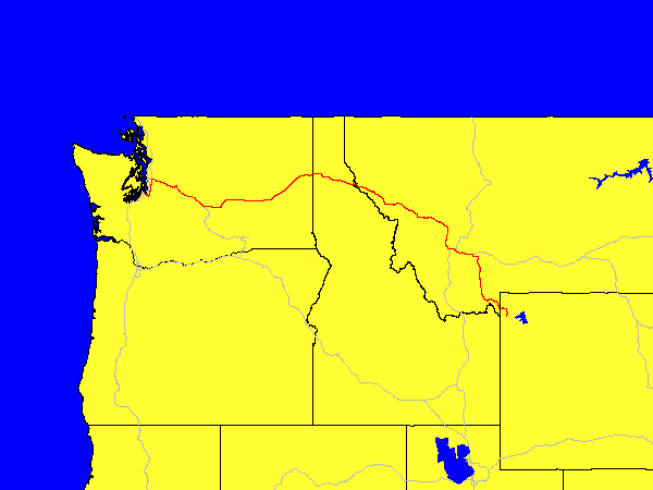 Map of driving for day