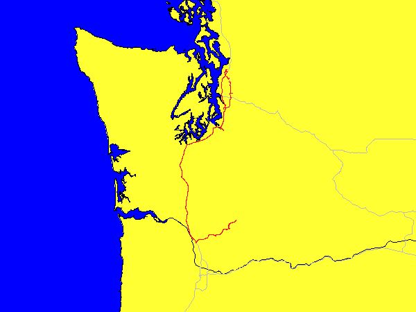 Map of driving for day